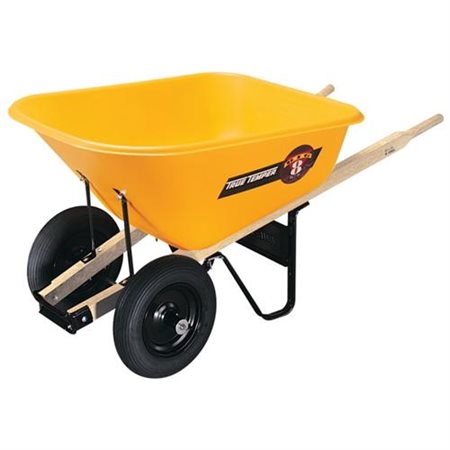 TRU WHEELBARROW 2WH 8CF POLY YEL