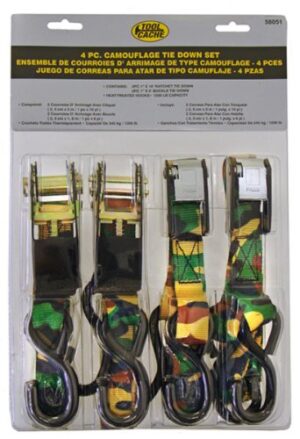 TIE DOWN SET CAMO 4PC