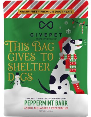 GIVE DOG PEPPERMINT BARK 6OZ