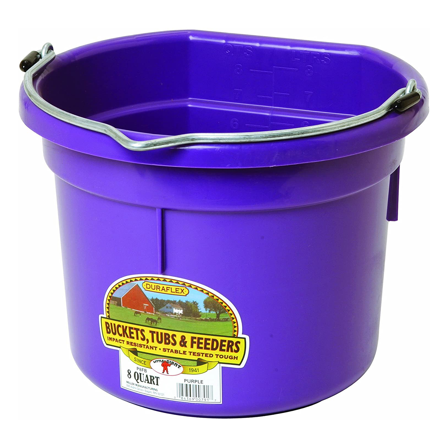 BUCKET FLATBACK 8QT PURPLE LG