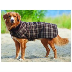 COAT COUNTRY PLAID BRN XS