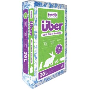 UBER SOFT BEDDING BL/WHT 36L