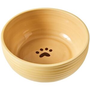 STONEWARE DOG DISH 7IN
