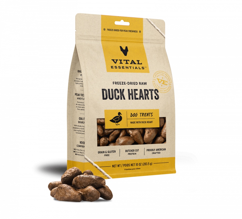 VITAL FZD TRT DUCK HEARTS 10OZ