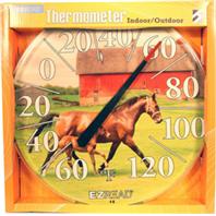 DIAL THERMOMETER TWO HORSES