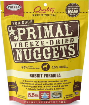 PRIMAL FRZD NUG RABBIT 5.5OZ