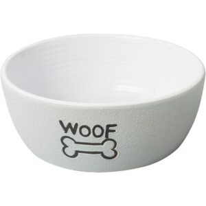 DOG DISH NANTUCKET GREY 7IN