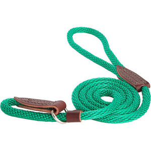 SLIP LOOP ROPE DOG LEAD GREEN 6'