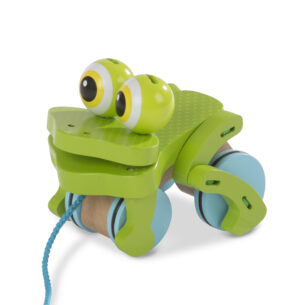 M&D FROLICKING FROG PULL TOY