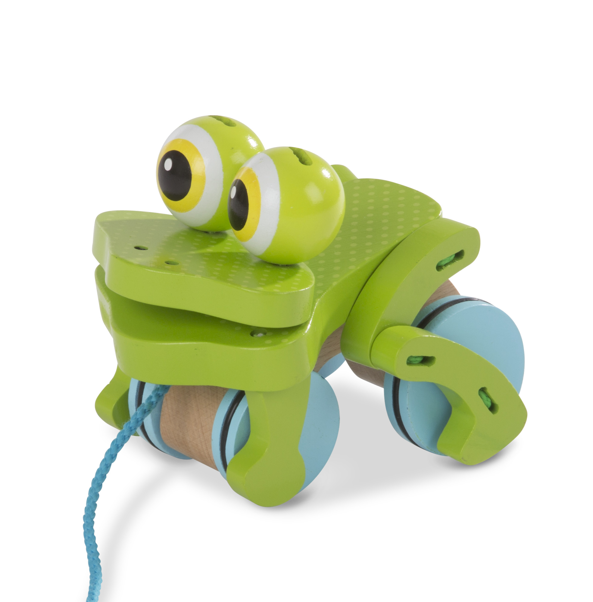 M&D FROLICKING FROG PULL TOY