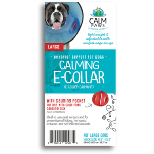 CALM PAWS E COLLAR LG BLUE