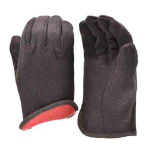 BRWN JERSEY WORK GLOVE LG