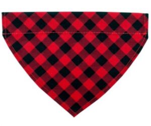 TTLS DOG BANDANA RED PLAID S