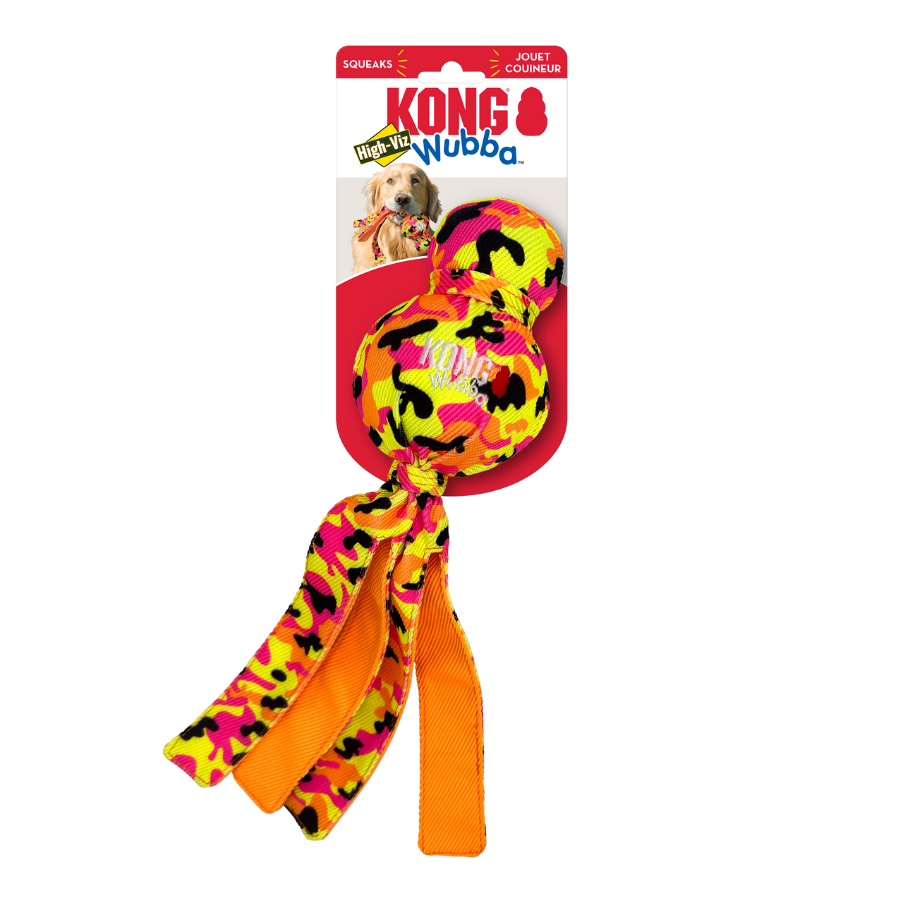 KONG WUBBA BALLISTIC HI VIZ LG