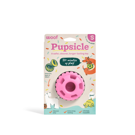 WOOF PUPSICLE BDAY PINK SM