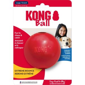 KONG BALL W HOLE XL RED
