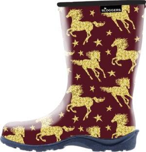 SLOGGERS BOOT W HORSE STAR RED