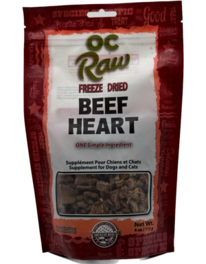OC RAW DOG FRZ DR BEEF HEART 4OZ