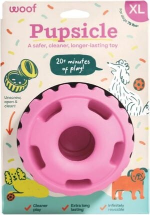 WOOF PUPSICLE BDAY PINK XL