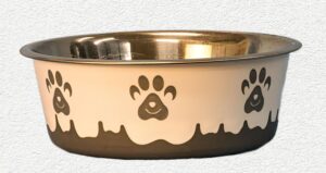 NON-SKID BOWL 28OZ GREY PAW
