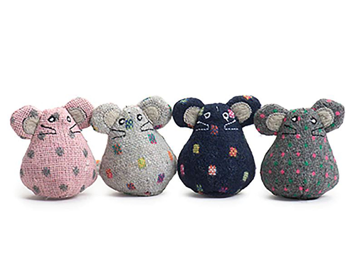 HH CAT POLKA DOT CATNIP MOUSE