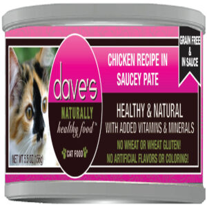 DAVES CAT GF SAUCEY CKN 5.5OZ