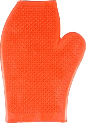 RUBBER GLOVE GROOMING MITT