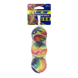 PS TIE DYE SQUEAK BALLS 3PK