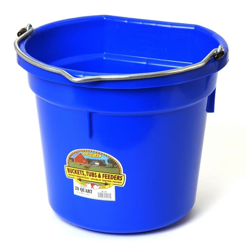 BUCKET FLATBACK 20QT GRAY LG