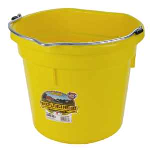 BUCKET FLATBACK 20QT YELLOW LG