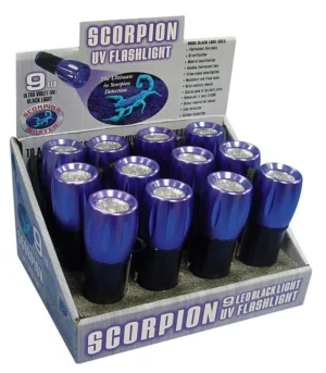 BLK SCORPION FLASHLIGHT CUR DETE