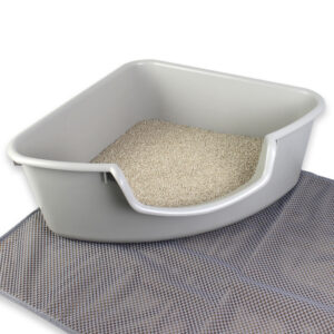 CORNER CAT LITTER BOX GRAY PIONE