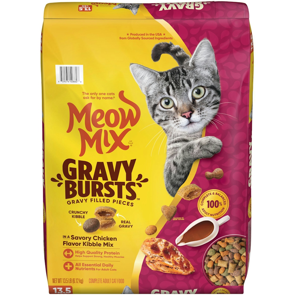 MEOW MIX GRAVY BURST CKN 13.5#
