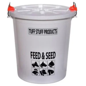 FEED STORAGE DRUM W LOCK LID 7G