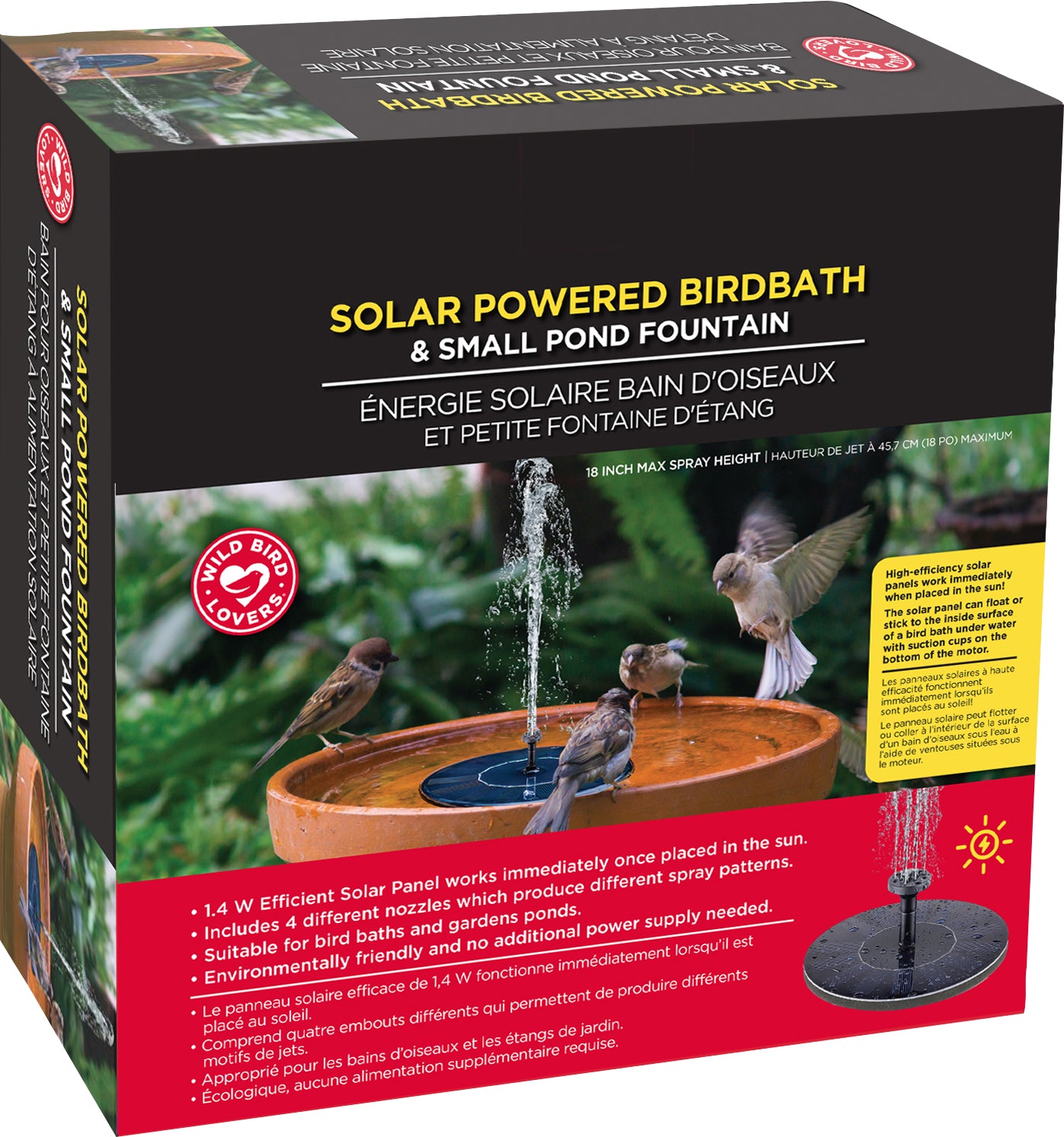 SOLAR POWERED BIRBATH FOUNTAIN