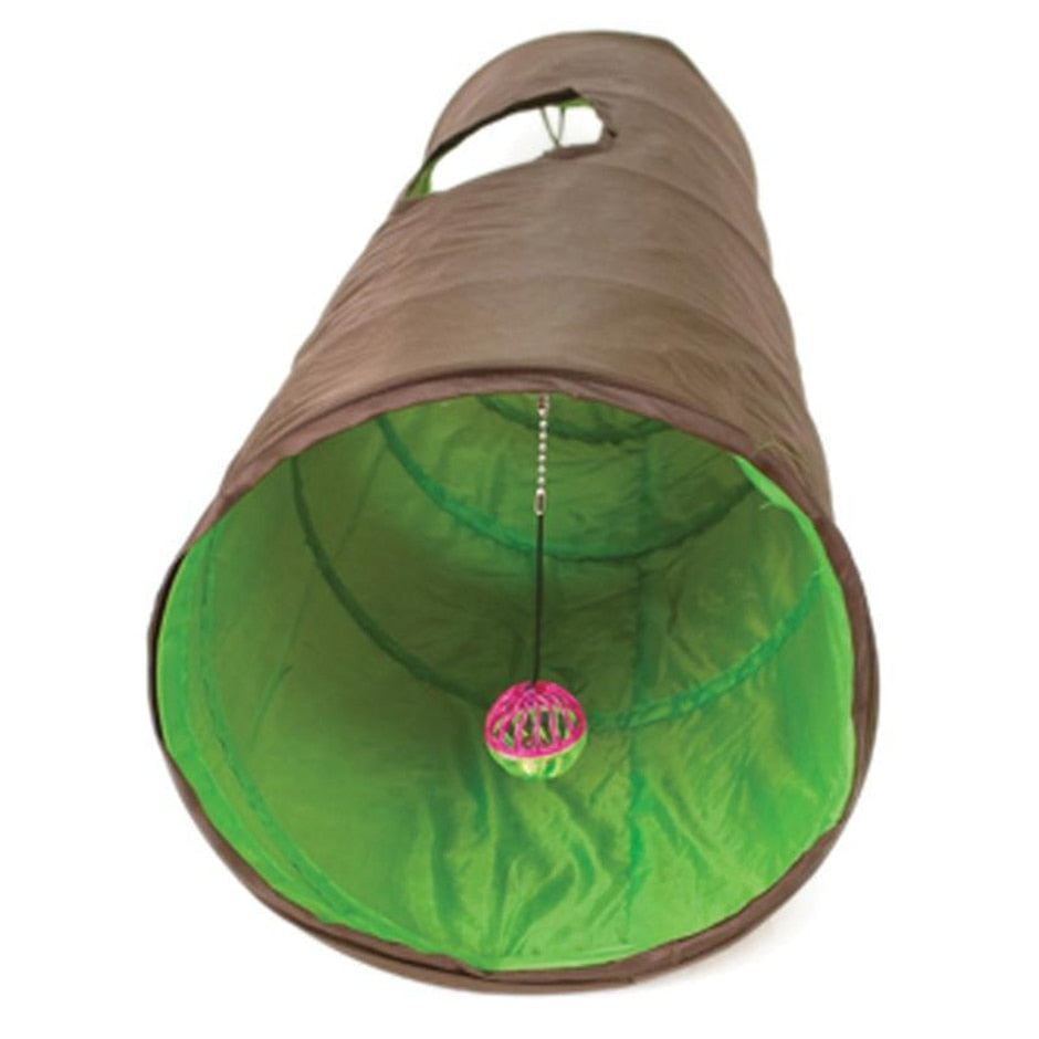 NYLON FUN TUNEL BRN/GRN 11X11X53