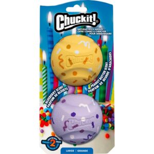 CHUCKIT BIRTHDAY BALL 2PK LG
