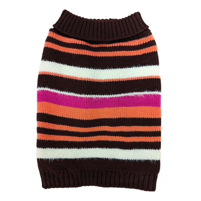 FP RETRO STRIPE SWEATER PLUM XL