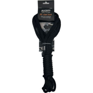 ALCOTT TACT ROPE LEASH 20FT BLK