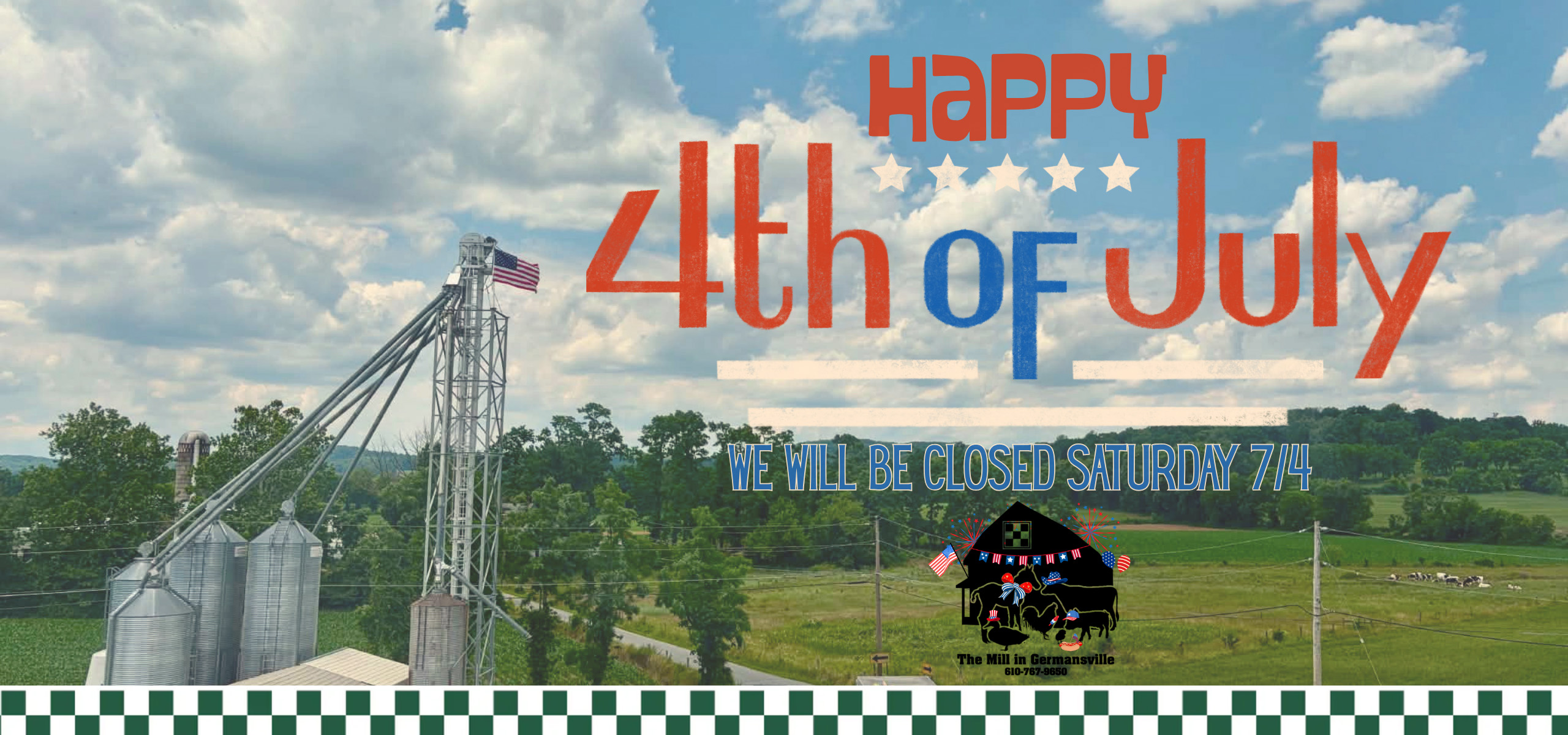 Happy 4th of July | We will be closed Saturday 7/4