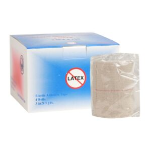 BANDAGE ADH ELASTIC TAN 3X5YD 4P